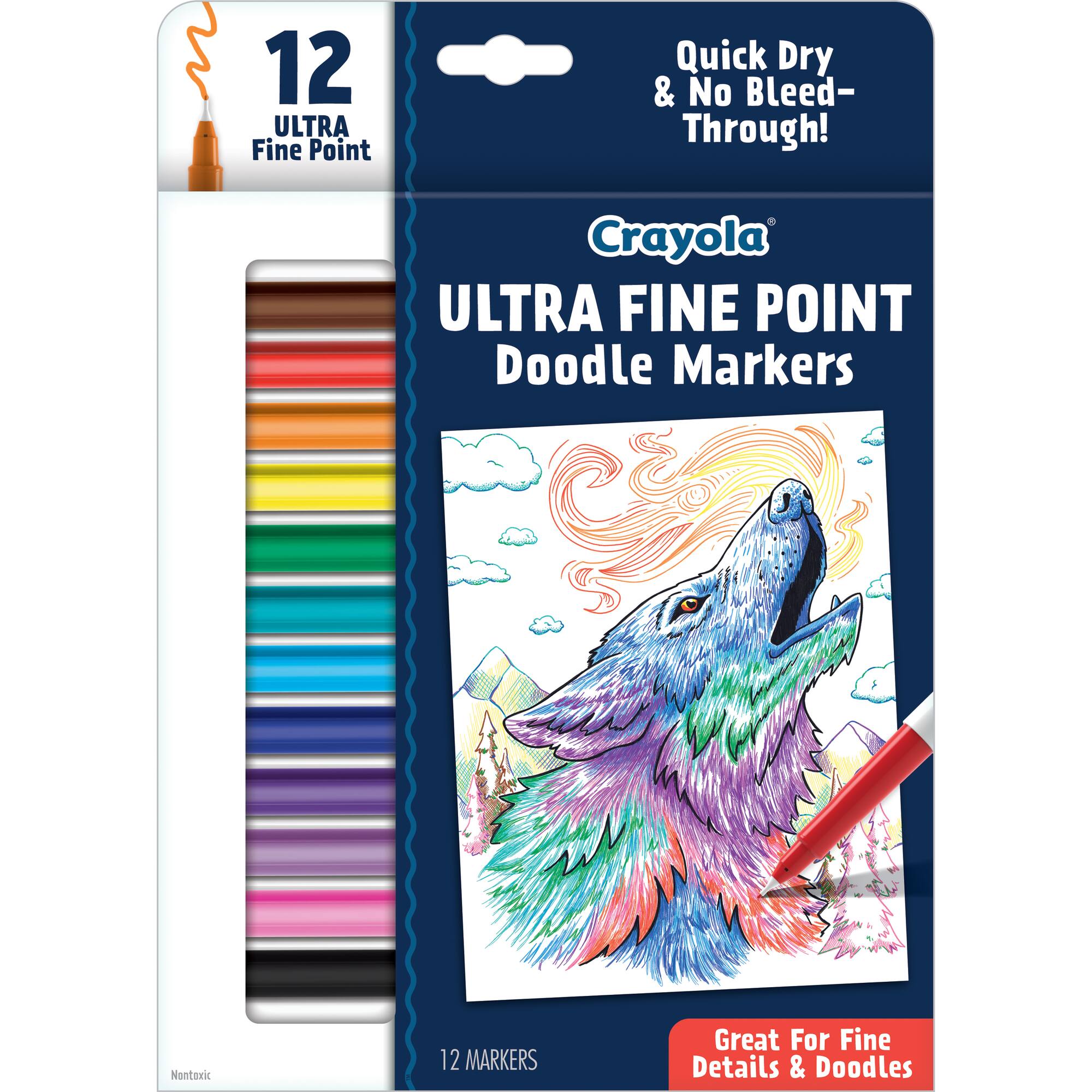 Crayola® Ultra Fine Point Doodle Markers, 12ct.